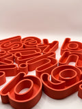 Alfabeto sensorial completo — letras minúsculas