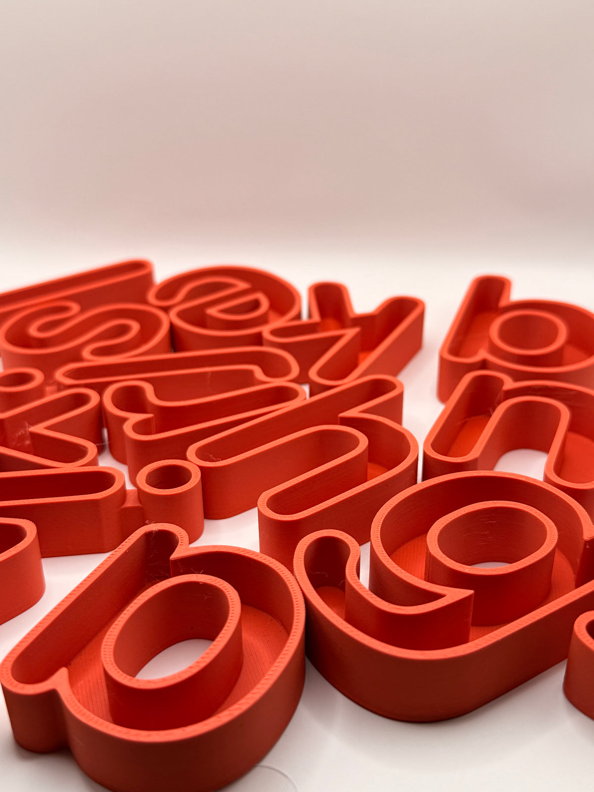 Alfabeto sensorial completo — letras minúsculas