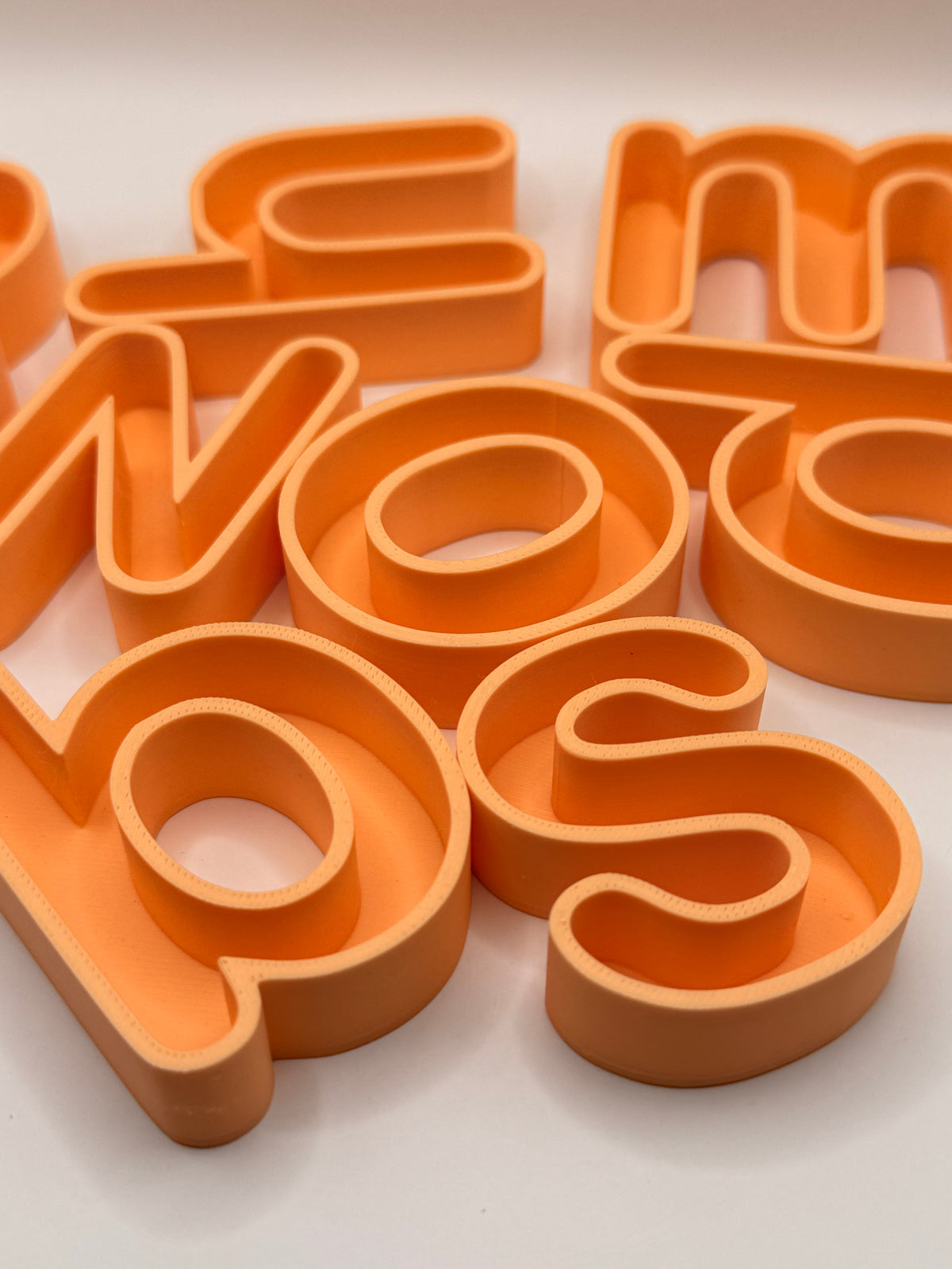 Alfabeto sensorial completo — letras minúsculas
