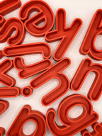Alfabeto sensorial completo — letras minúsculas
