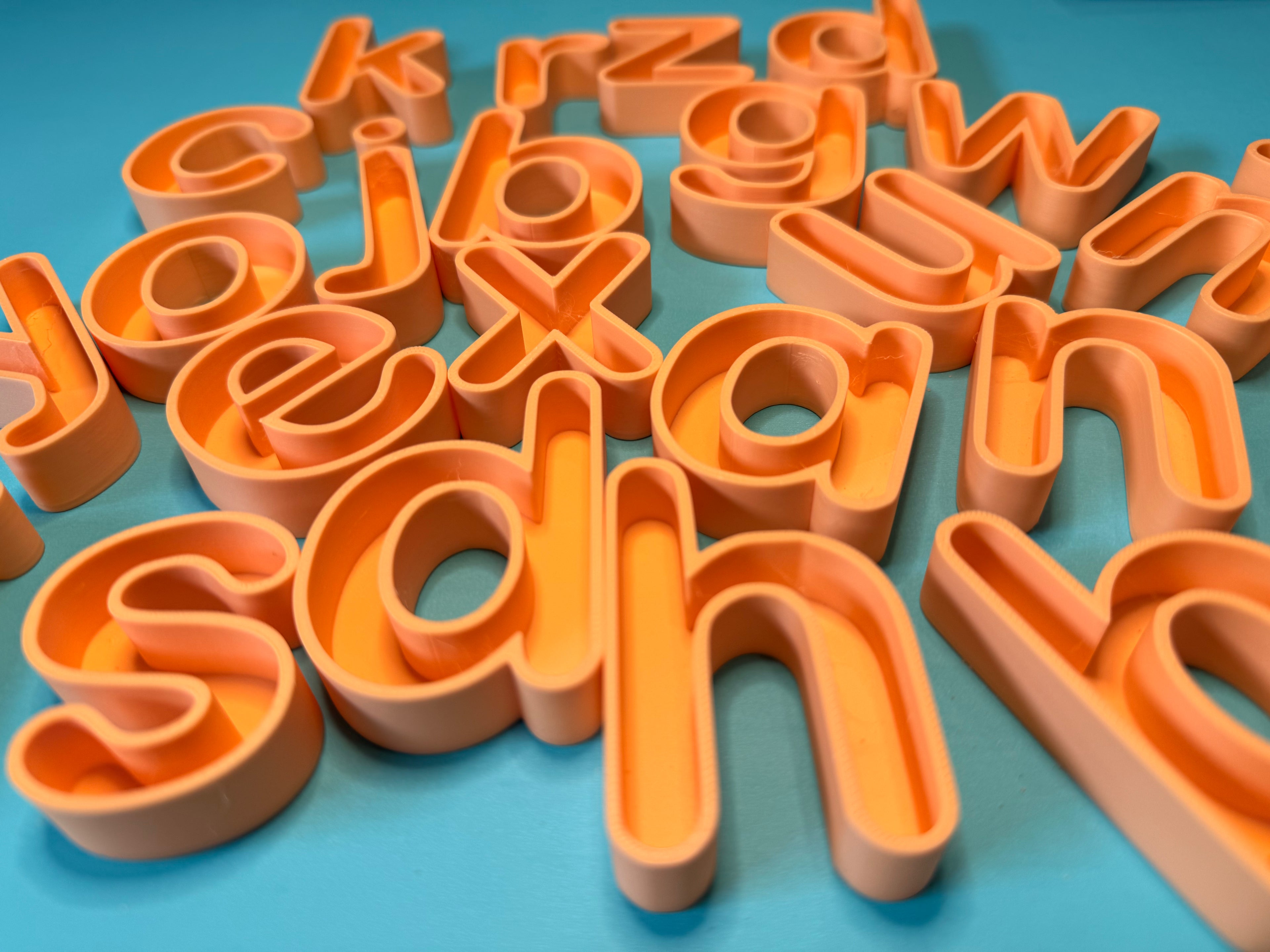 Complete sensory alphabet — lowercase letters