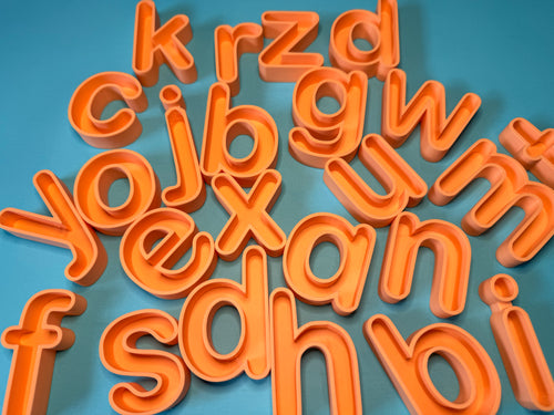 Complete sensory alphabet — lowercase letters